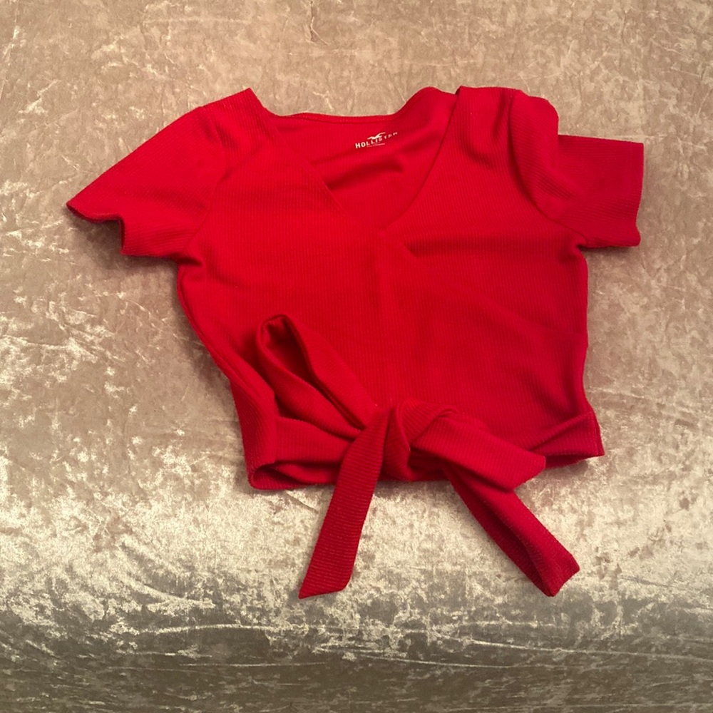 Red crop top